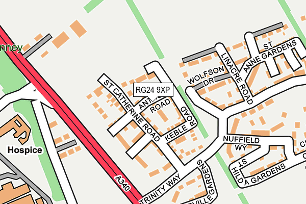 RG24 9XP map - OS OpenMap – Local (Ordnance Survey)