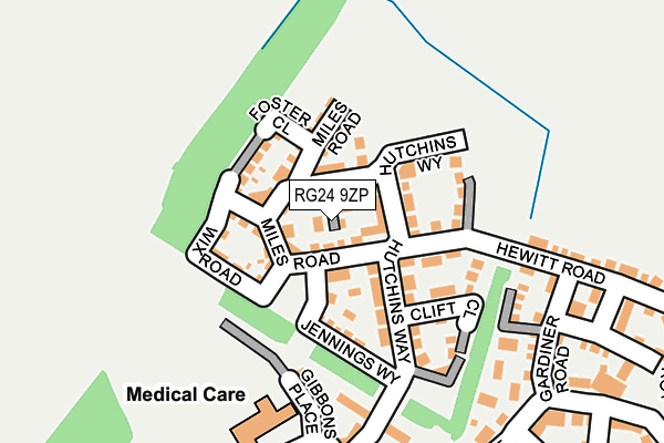 RG24 9ZP map - OS OpenMap – Local (Ordnance Survey)