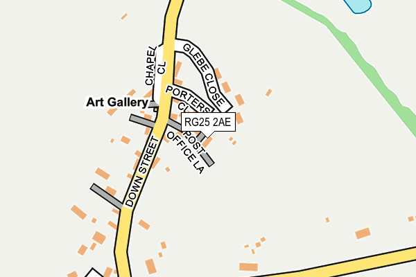 RG25 2AE map - OS OpenMap – Local (Ordnance Survey)