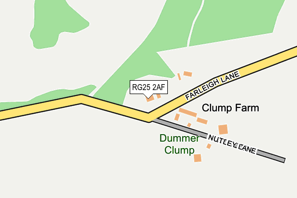 RG25 2AF map - OS OpenMap – Local (Ordnance Survey)