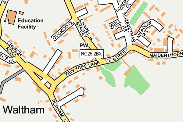 RG25 2BX map - OS OpenMap – Local (Ordnance Survey)