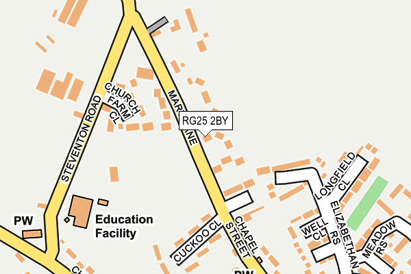 RG25 2BY map - OS OpenMap – Local (Ordnance Survey)