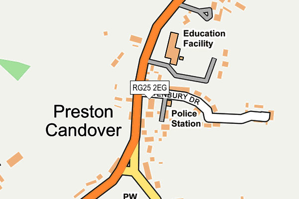 RG25 2EG map - OS OpenMap – Local (Ordnance Survey)