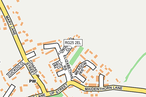 RG25 2EL map - OS OpenMap – Local (Ordnance Survey)