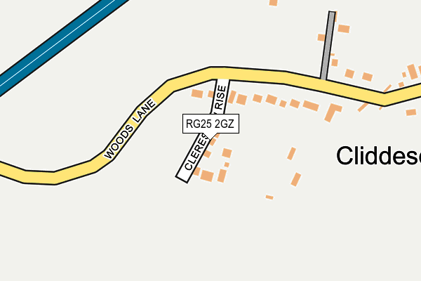 RG25 2GZ map - OS OpenMap – Local (Ordnance Survey)