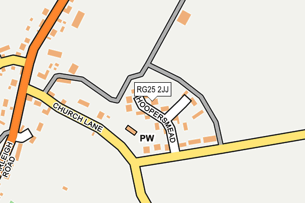 RG25 2JJ map - OS OpenMap – Local (Ordnance Survey)