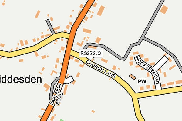 RG25 2JQ map - OS OpenMap – Local (Ordnance Survey)