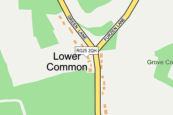 RG25 2QH map - OS OpenMap – Local (Ordnance Survey)