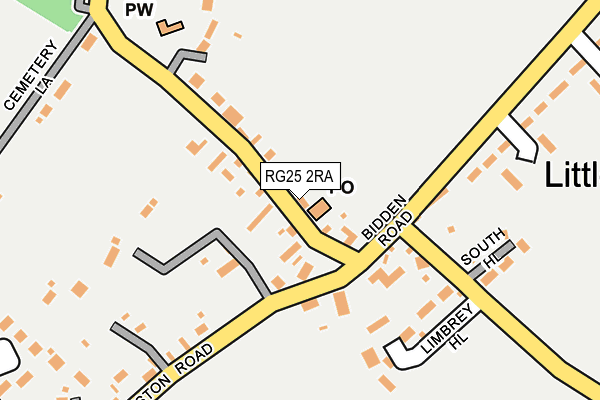 RG25 2RA map - OS OpenMap – Local (Ordnance Survey)