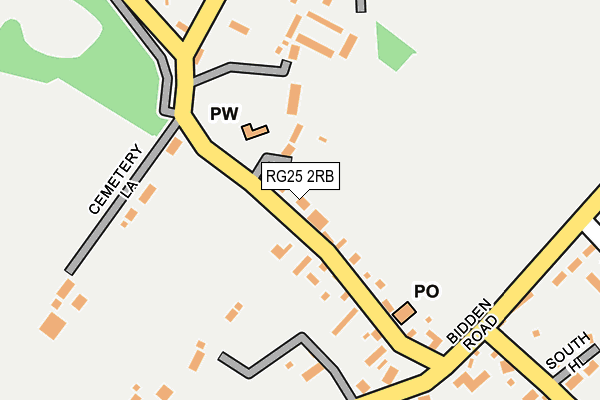 RG25 2RB map - OS OpenMap – Local (Ordnance Survey)