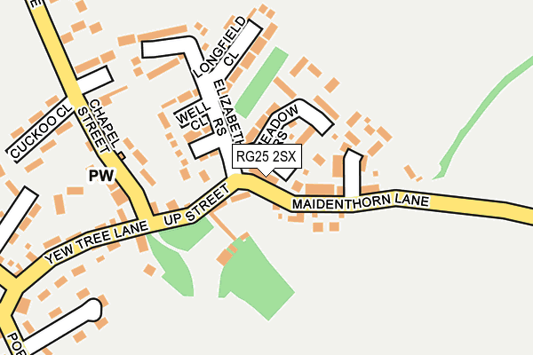 RG25 2SX map - OS OpenMap – Local (Ordnance Survey)