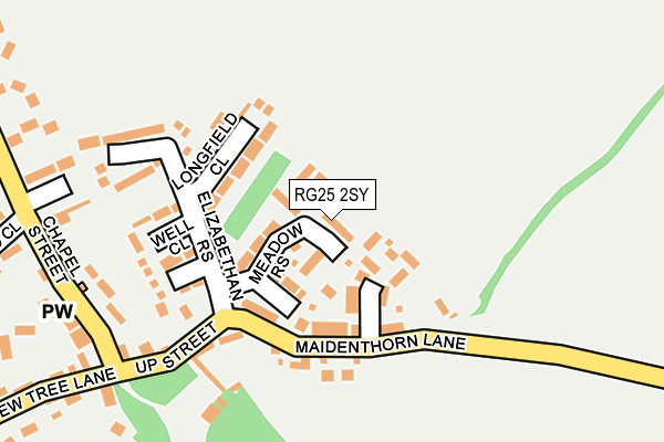 RG25 2SY map - OS OpenMap – Local (Ordnance Survey)