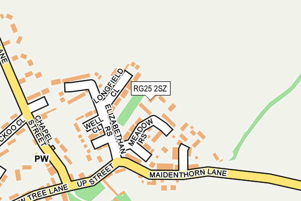 RG25 2SZ map - OS OpenMap – Local (Ordnance Survey)