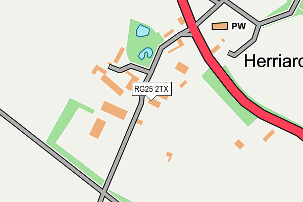 RG25 2TX map - OS OpenMap – Local (Ordnance Survey)