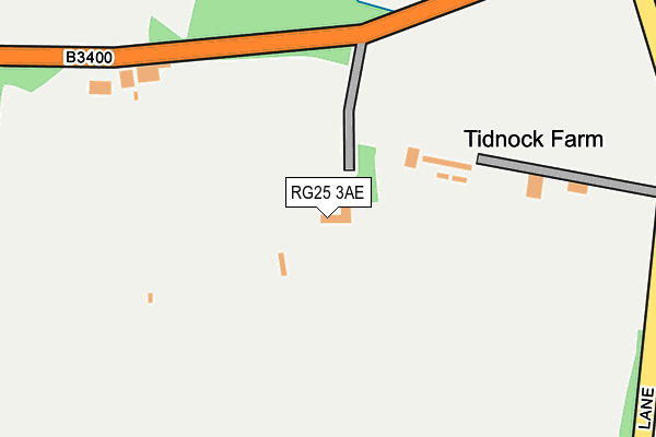 RG25 3AE map - OS OpenMap – Local (Ordnance Survey)
