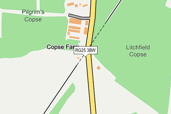 RG25 3BW map - OS OpenMap – Local (Ordnance Survey)