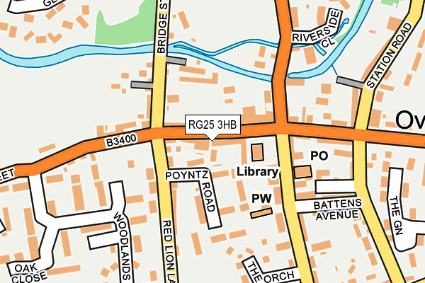 RG25 3HB map - OS OpenMap – Local (Ordnance Survey)