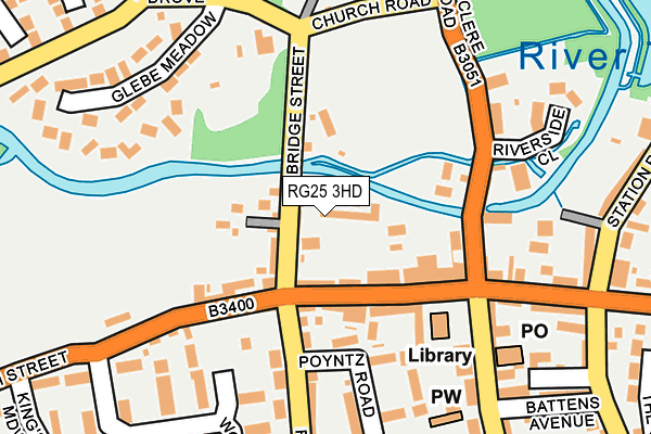 RG25 3HD map - OS OpenMap – Local (Ordnance Survey)