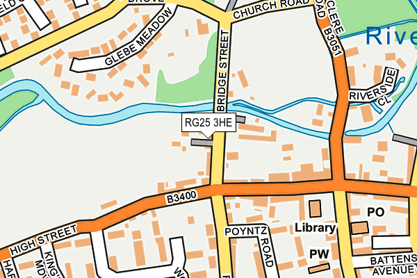 RG25 3HE map - OS OpenMap – Local (Ordnance Survey)