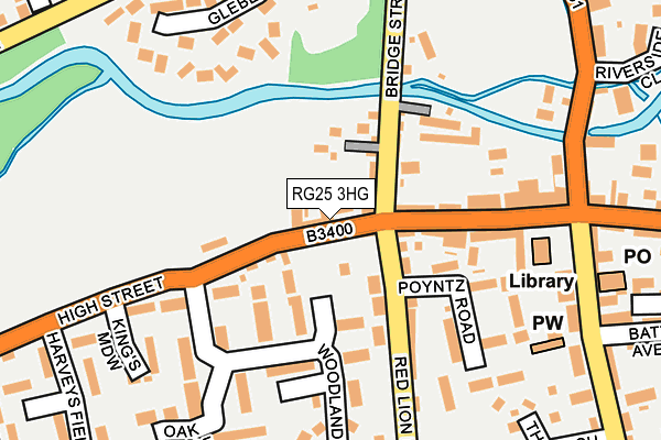 RG25 3HG map - OS OpenMap – Local (Ordnance Survey)