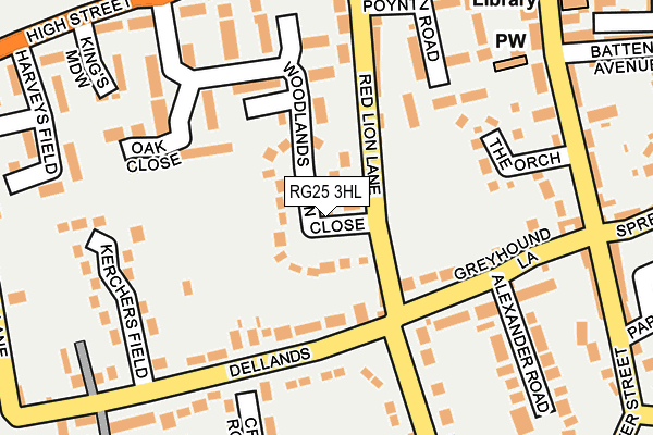 RG25 3HL map - OS OpenMap – Local (Ordnance Survey)