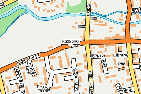 RG25 3HQ map - OS OpenMap – Local (Ordnance Survey)