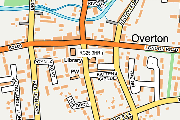 RG25 3HR map - OS OpenMap – Local (Ordnance Survey)