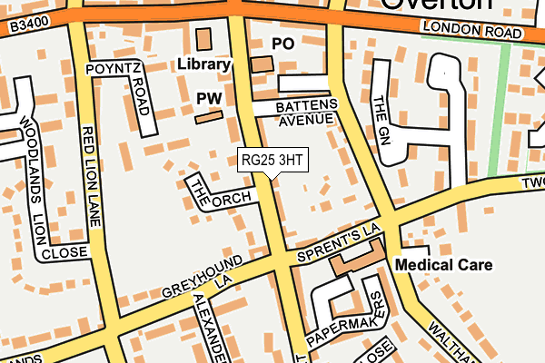 RG25 3HT map - OS OpenMap – Local (Ordnance Survey)