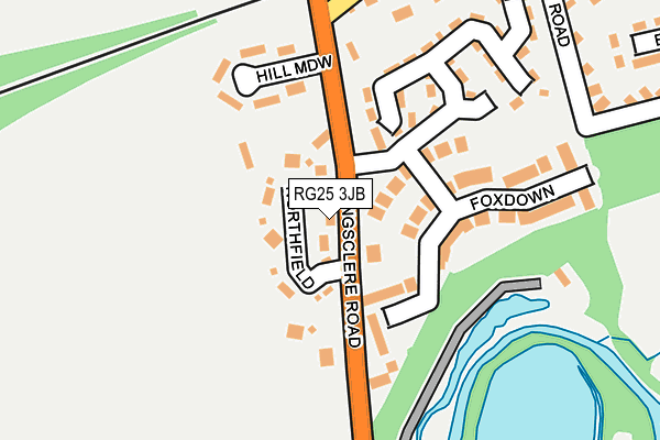 RG25 3JB map - OS OpenMap – Local (Ordnance Survey)