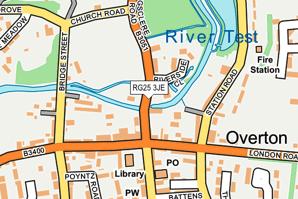 RG25 3JE map - OS OpenMap – Local (Ordnance Survey)