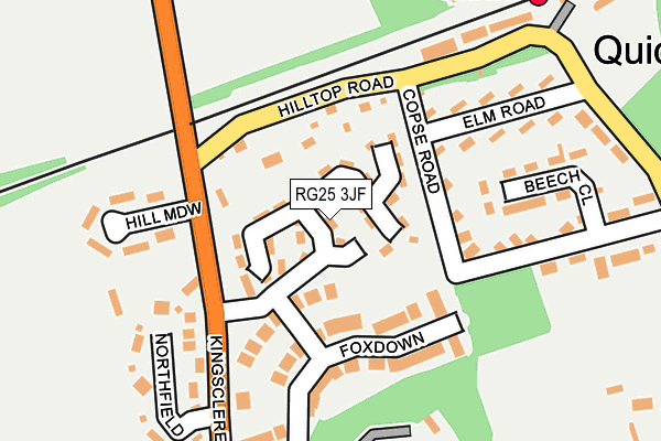 RG25 3JF map - OS OpenMap – Local (Ordnance Survey)