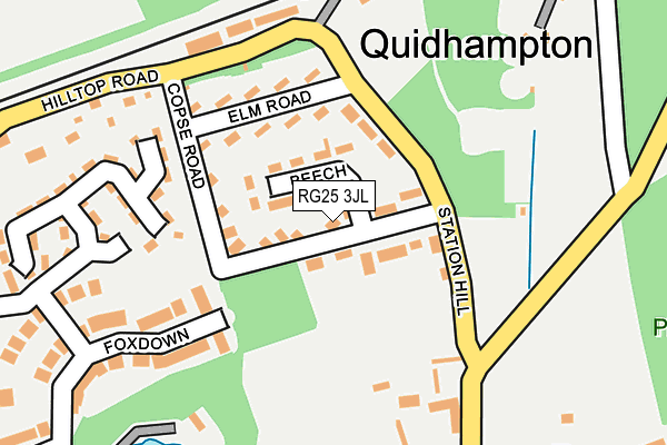 RG25 3JL map - OS OpenMap – Local (Ordnance Survey)