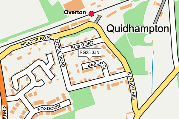 RG25 3JN map - OS OpenMap – Local (Ordnance Survey)