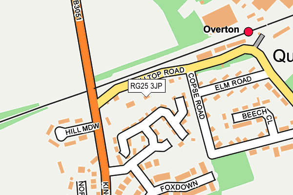 RG25 3JP map - OS OpenMap – Local (Ordnance Survey)