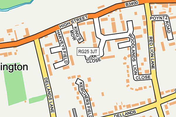 RG25 3JT map - OS OpenMap – Local (Ordnance Survey)