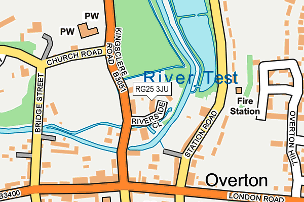 RG25 3JU map - OS OpenMap – Local (Ordnance Survey)