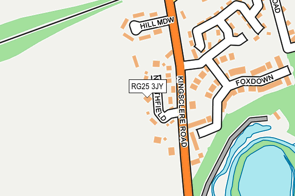 RG25 3JY map - OS OpenMap – Local (Ordnance Survey)