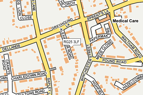 RG25 3LF map - OS OpenMap – Local (Ordnance Survey)