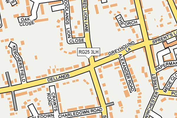 RG25 3LH map - OS OpenMap – Local (Ordnance Survey)