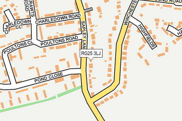 RG25 3LJ map - OS OpenMap – Local (Ordnance Survey)