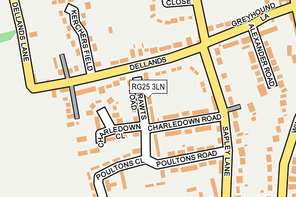 RG25 3LN map - OS OpenMap – Local (Ordnance Survey)