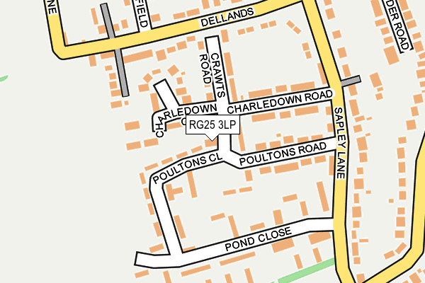 RG25 3LP map - OS OpenMap – Local (Ordnance Survey)