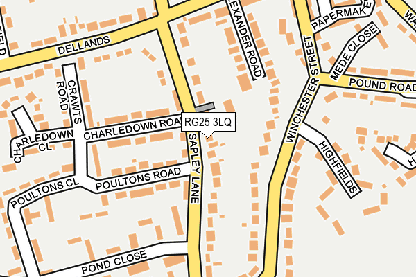 RG25 3LQ map - OS OpenMap – Local (Ordnance Survey)