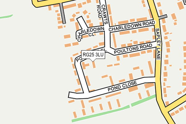 RG25 3LU map - OS OpenMap – Local (Ordnance Survey)