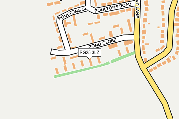 RG25 3LZ map - OS OpenMap – Local (Ordnance Survey)