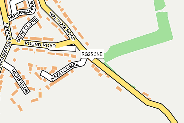 RG25 3NE map - OS OpenMap – Local (Ordnance Survey)
