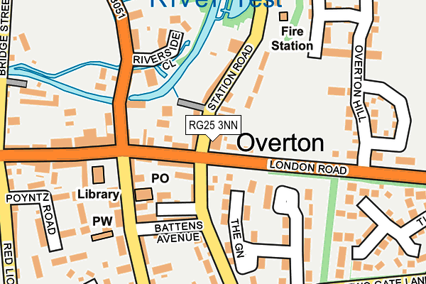 RG25 3NN map - OS OpenMap – Local (Ordnance Survey)