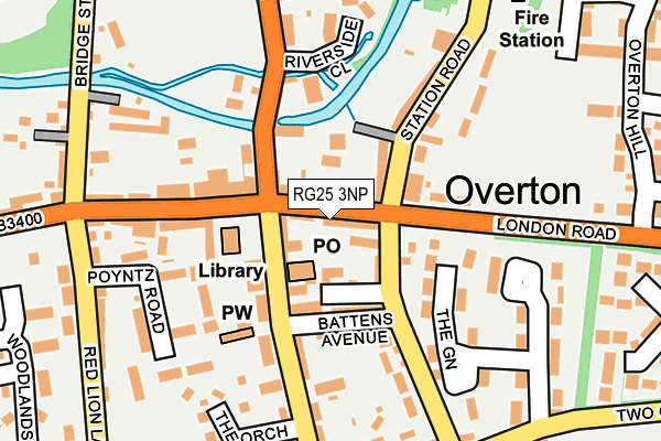 RG25 3NP map - OS OpenMap – Local (Ordnance Survey)