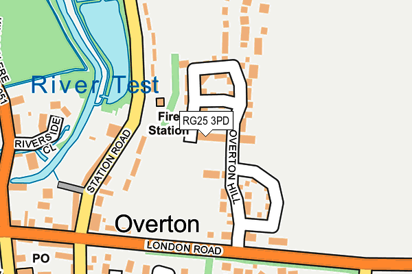 RG25 3PD map - OS OpenMap – Local (Ordnance Survey)