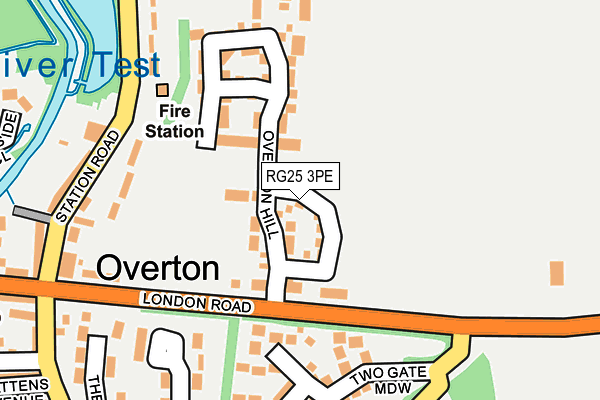 RG25 3PE map - OS OpenMap – Local (Ordnance Survey)